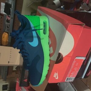 Nike Neon Green and Navy Sneakers